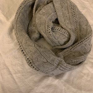 Grey Knit Infinity Scarf